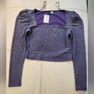 H & M long sleeve crop top